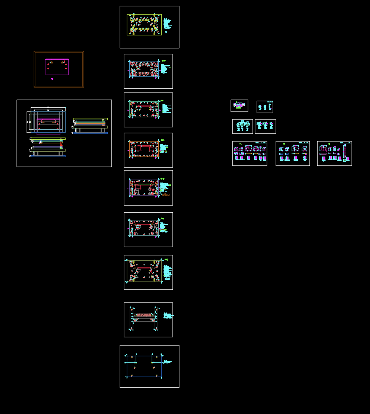 薄铝板冲网孔冲压模具图
